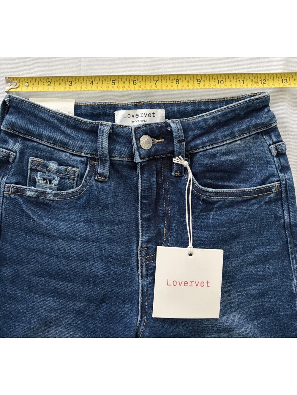 NWT Lovervet Vervet Jeans High Rise Crop Boot Cut Raw Hem Size 24/0 - Picture 6 of 7